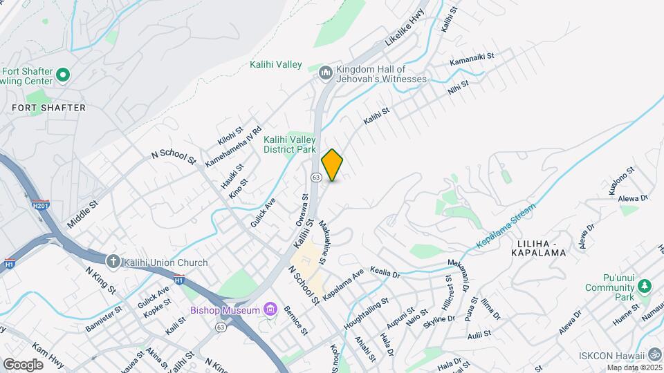 1915 Kalihi St-Unit -Bottom Unit Map and Location Details