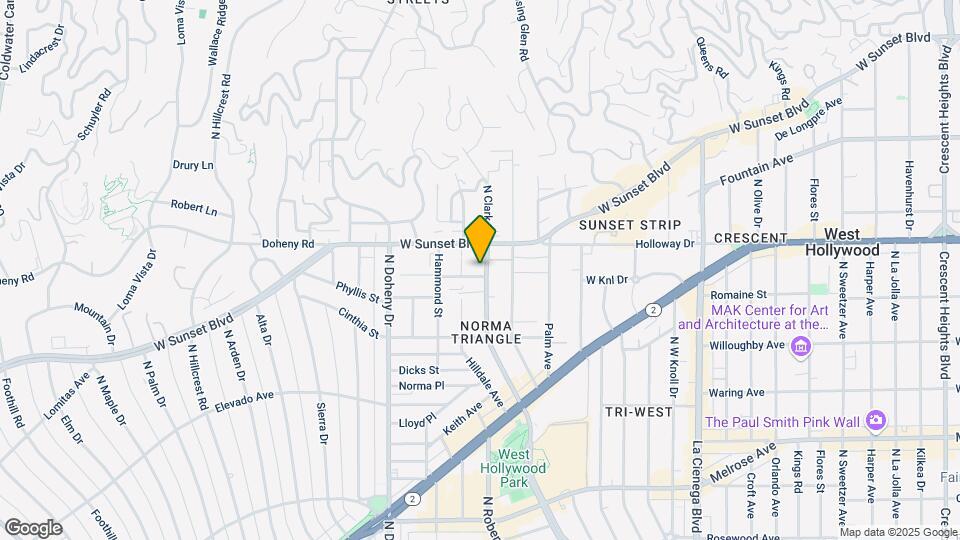 1007 N San Vicente Blvd Map and Location Details