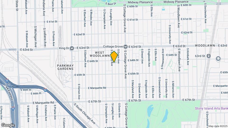 6411 S Langley Ave Map and Location Details