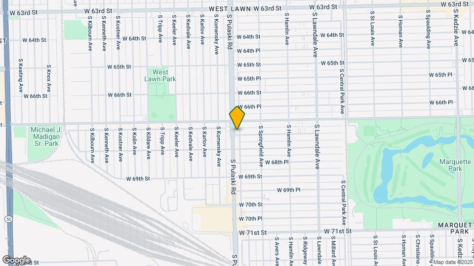 6721 S Pulaski Rd Map and Location Details