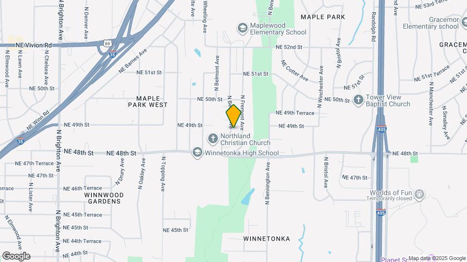 4839 N Beacon Ave Mapa y Detalles de la Ubicación