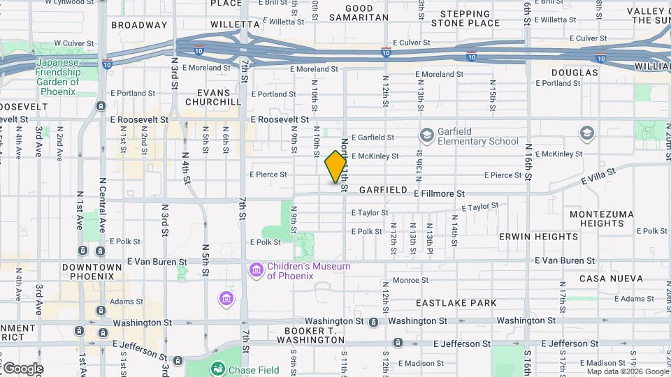 1022 E Fillmore St Map and Location Details