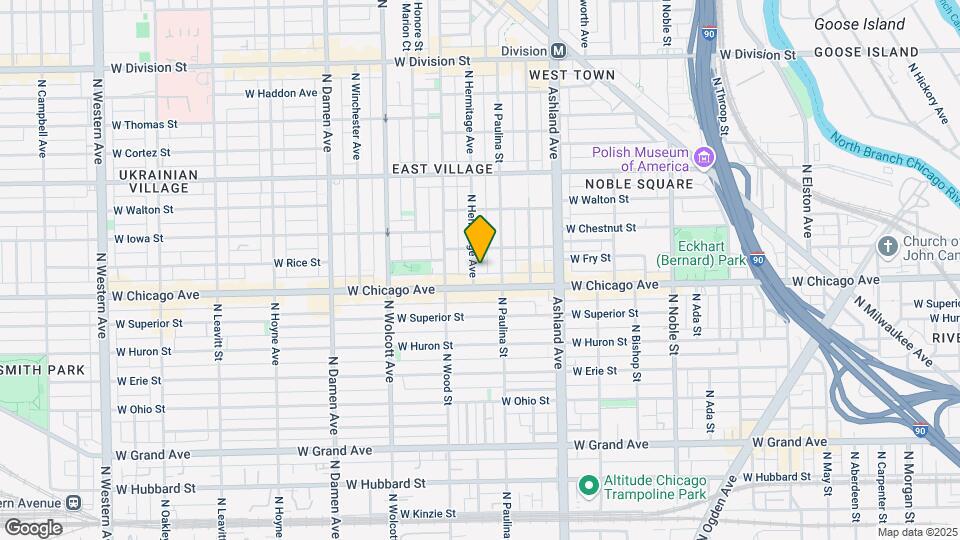 817 N Hermitage Ave, Unit 1 Map and Location Details