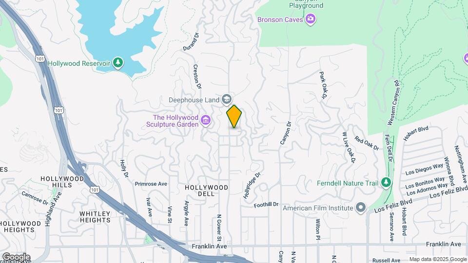 2408 - 2416 1/2 N. Beachwood Dr Map and Location Details