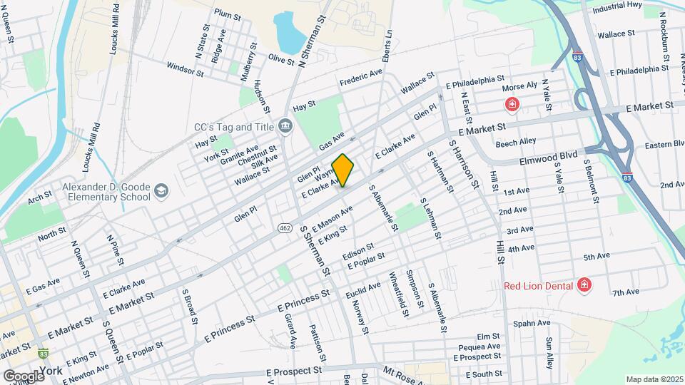 909 E Market St Mapa y Detalles de la Ubicación