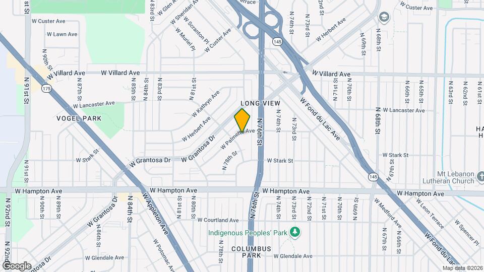 7707 W Palmetto Ave Map and Location Details