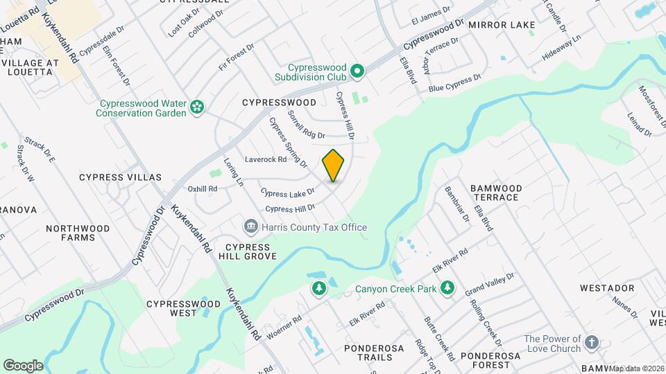 3930 Cypress Hill Dr Map and Location Details