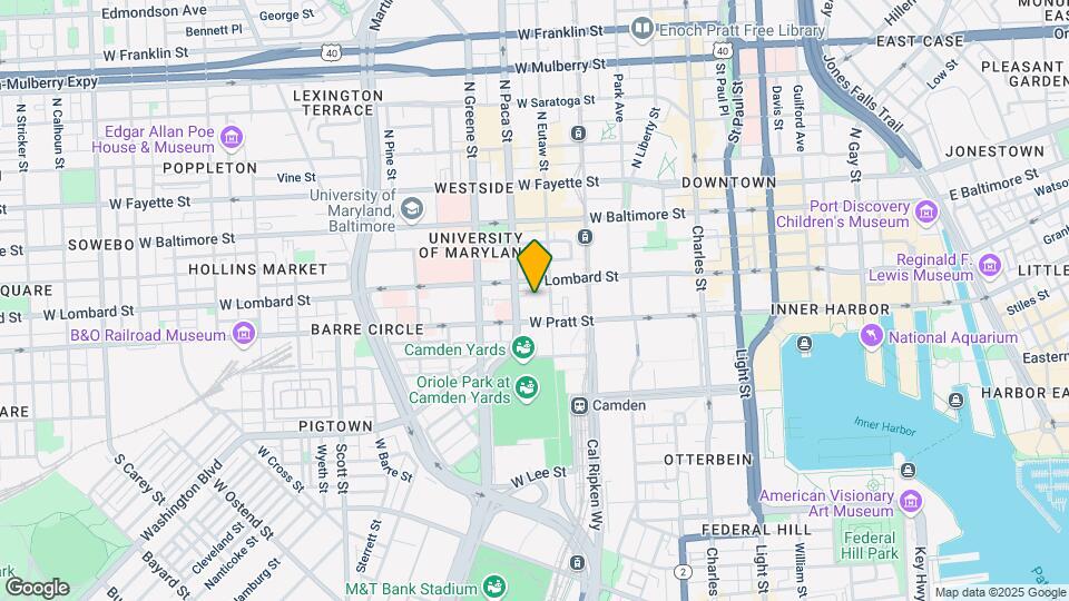 110 N Eutaw St Mapa y Detalles de la Ubicación