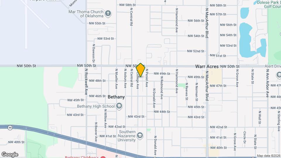 4900 N College Ave Map and Location Details