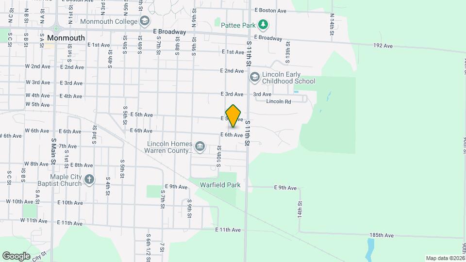 1122 E 6th Ave Map and Location Details