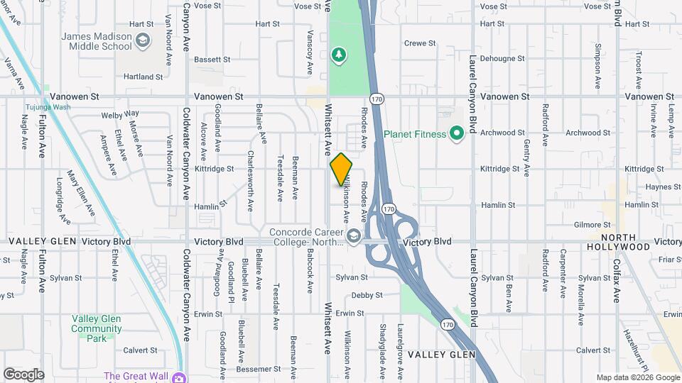 6525 Wilkinson Ave Map and Location Details