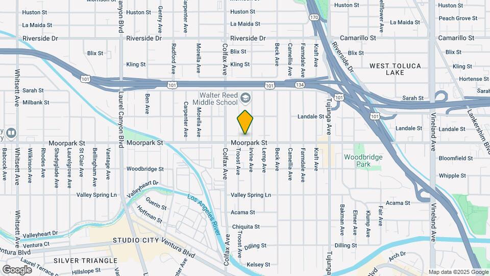 11613 Moorpark St Mapa y Detalles de la Ubicación