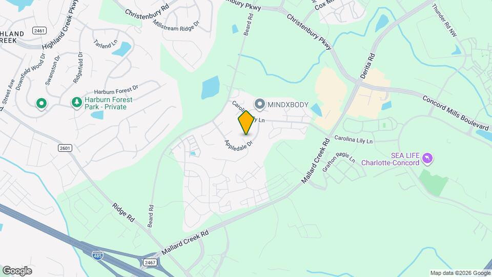 2910 Bridgeville Ln Mapa y Detalles de la Ubicación