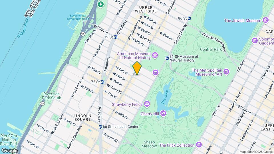 55 W 75th St Map and Location Details