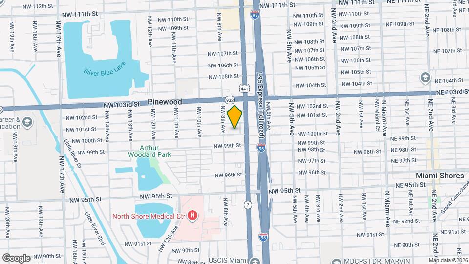 10015 NW 7th Ct Map and Location Details