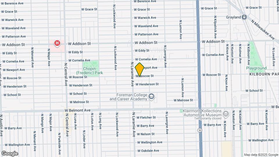 5135 W Roscoe St Map and Location Details
