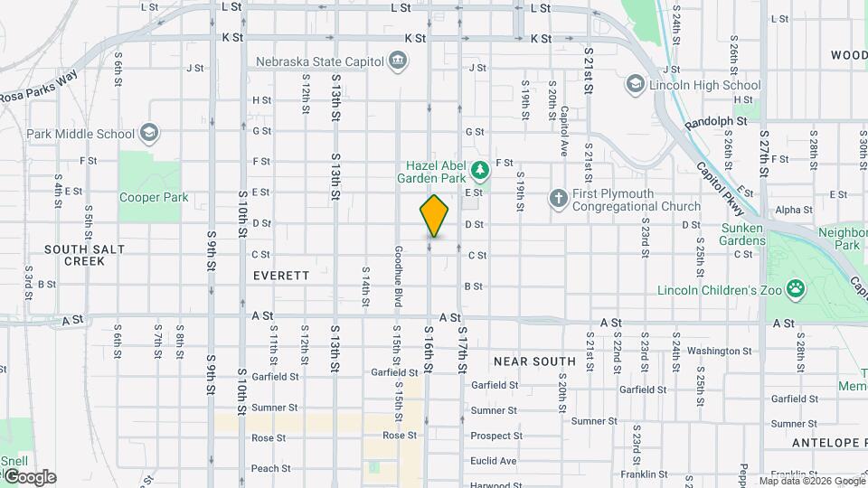 1130 S 16th St Map and Location Details