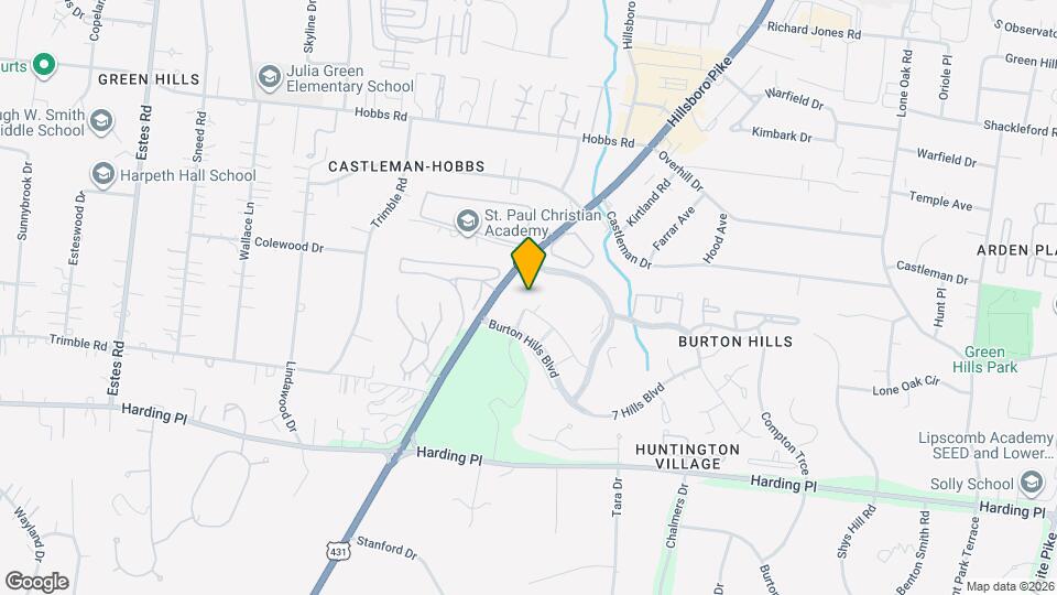 40 Burton Hills Blvd Map and Location Details