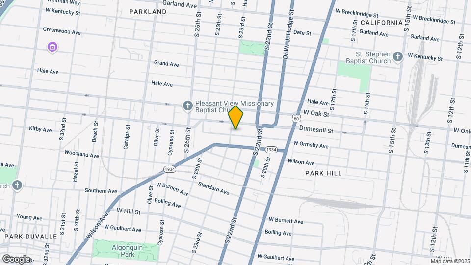 2221 W Ormsby Ave Mapa y Detalles de la Ubicación