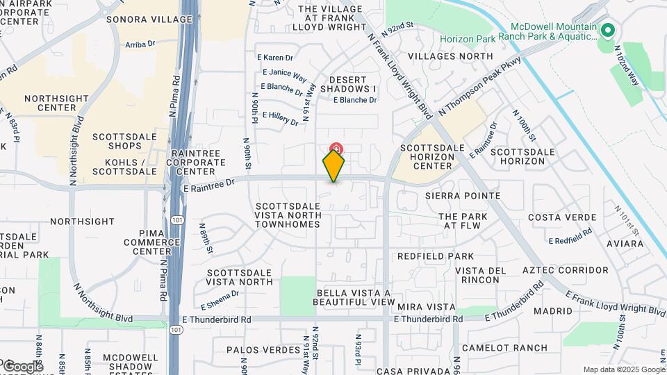 9259 E Raintree Dr, Unit 2 Map and Location Details
