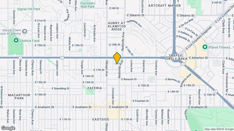 1725 Redondo Ave Map and Location Details