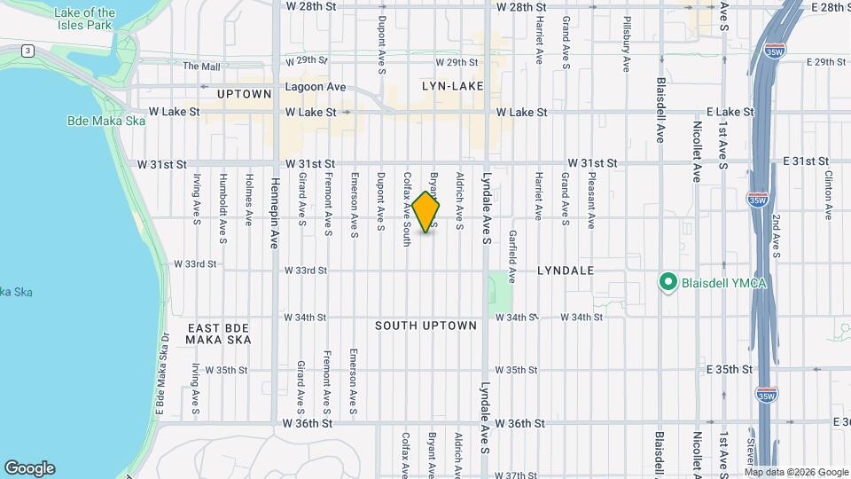 3218 Bryant Ave S, Unit #2 Mapa y Detalles de la Ubicación