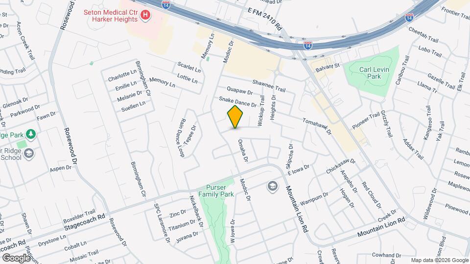 108 Wickiup Trail Map and Location Details