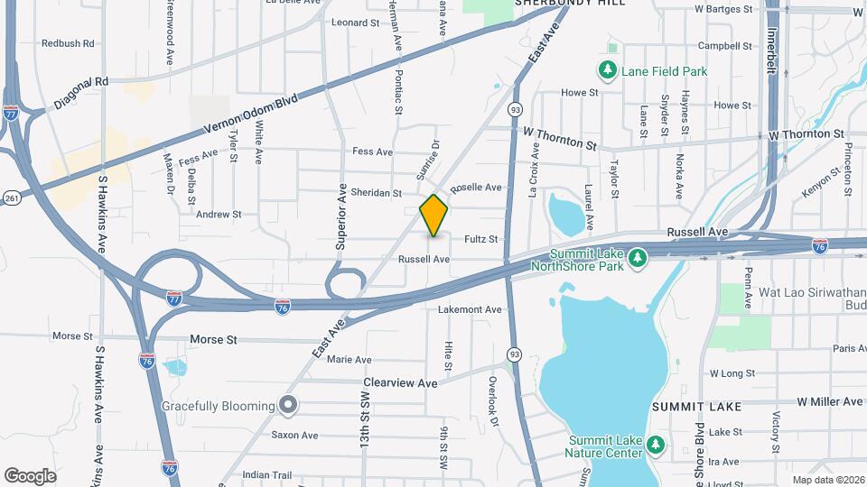 1383 Hillcrest St Map and Location Details