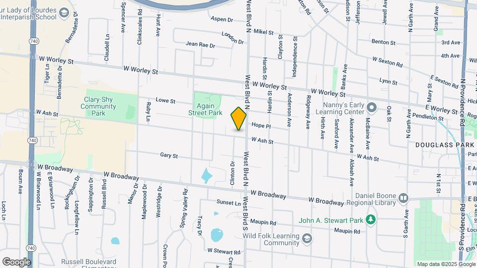 1007 W Ash St Map and Location Details