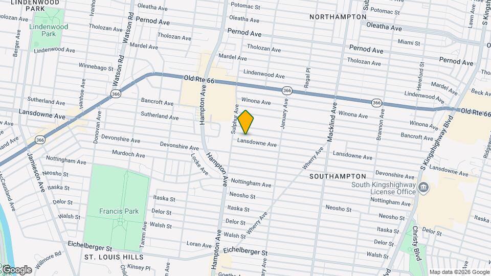 5727 Lansdowne Ave Map and Location Details