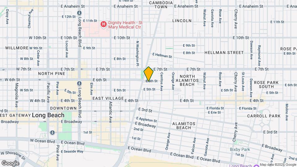 938 E 6th St Map and Location Details
