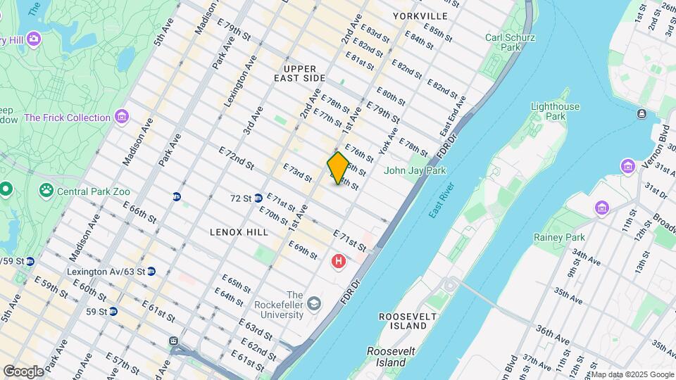 421 E 73rd St Map and Location Details