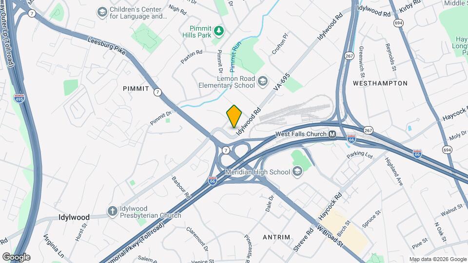 7308 Idylwood Rd Map and Location Details