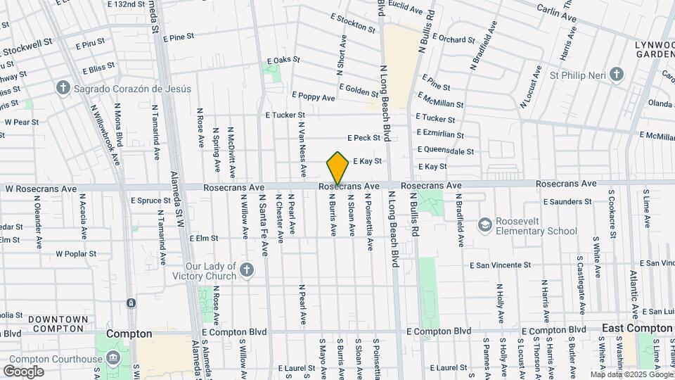 1104-1110 E Rosecrans Ave Map and Location Details