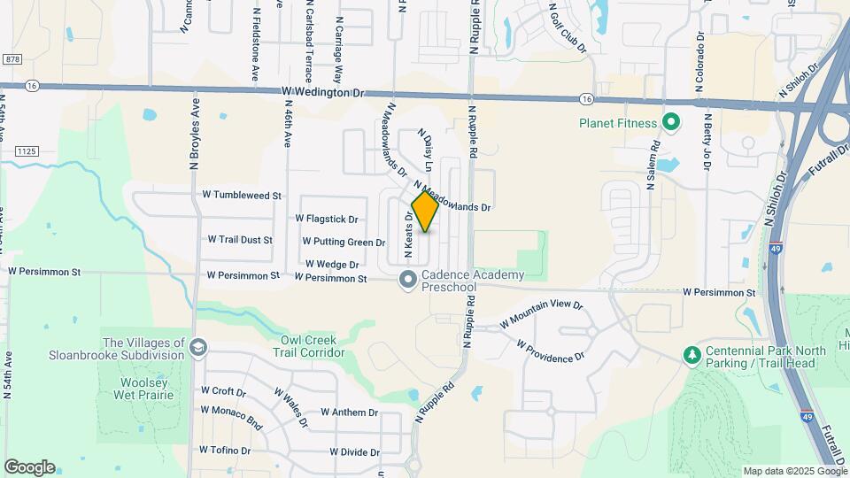 587 N Tennyson Ln Map and Location Details