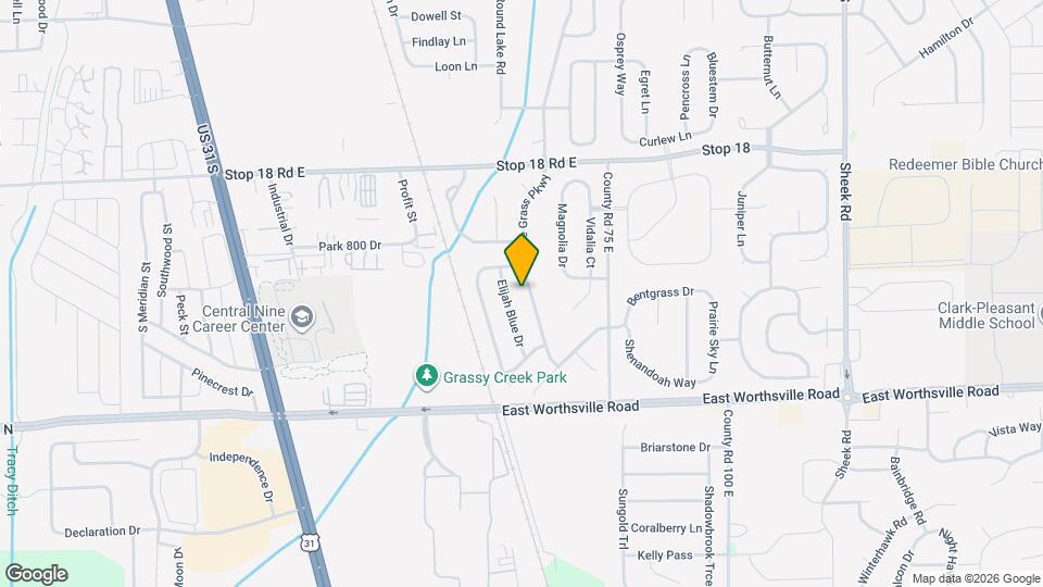 1726 Blue Grass Pkwy Map and Location Details