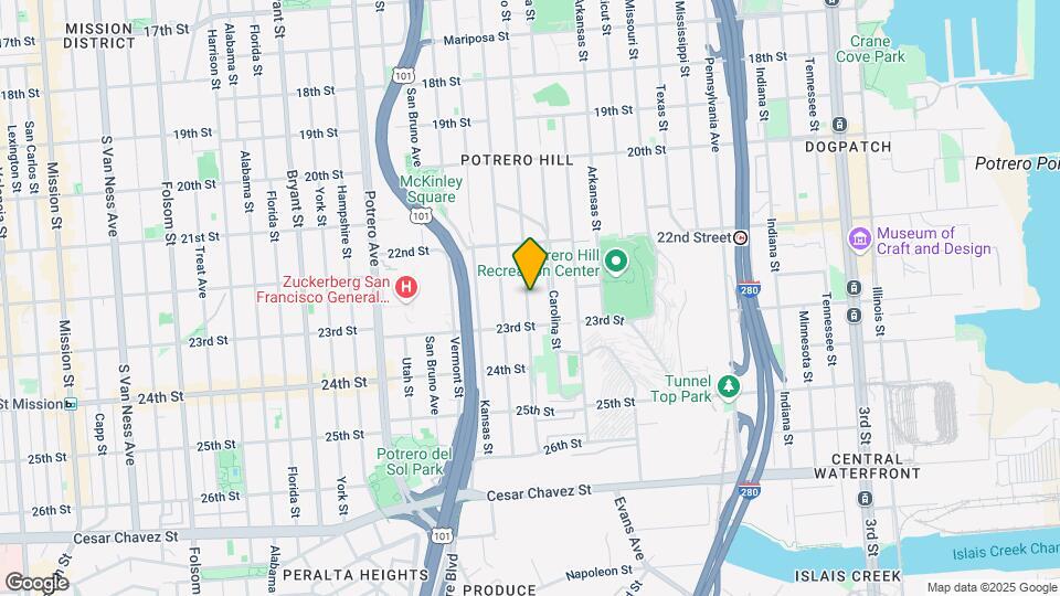 1135 De Haro St Mapa y Detalles de la Ubicación