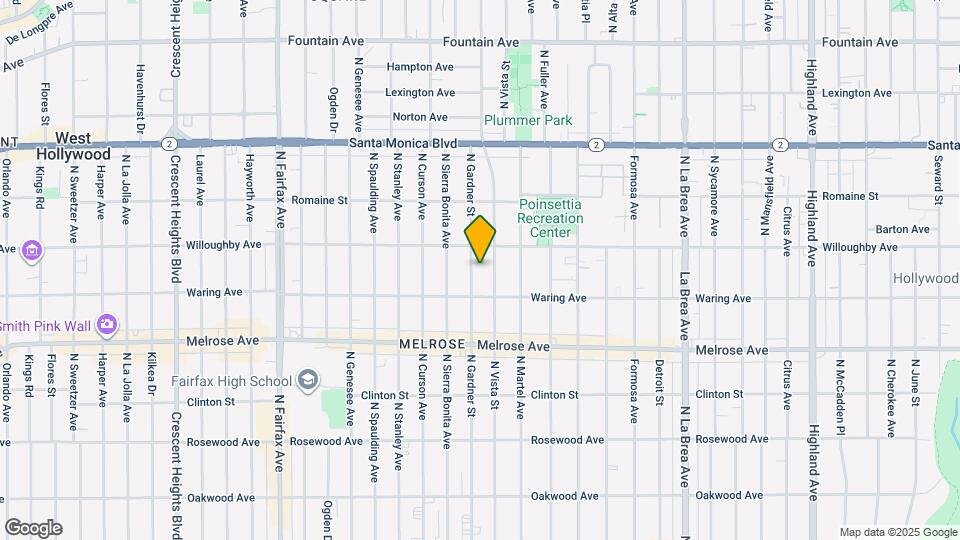 830 N Gardner St Map and Location Details