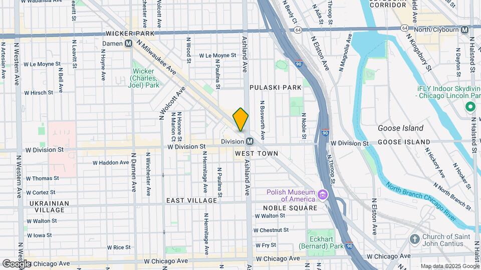 1232 N Milwaukee Ave, Unit 3 Map and Location Details