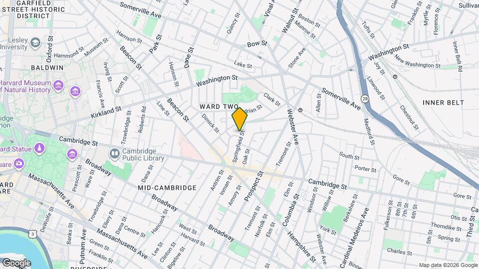 50 Springfield St, Unit 3 Map and Location Details
