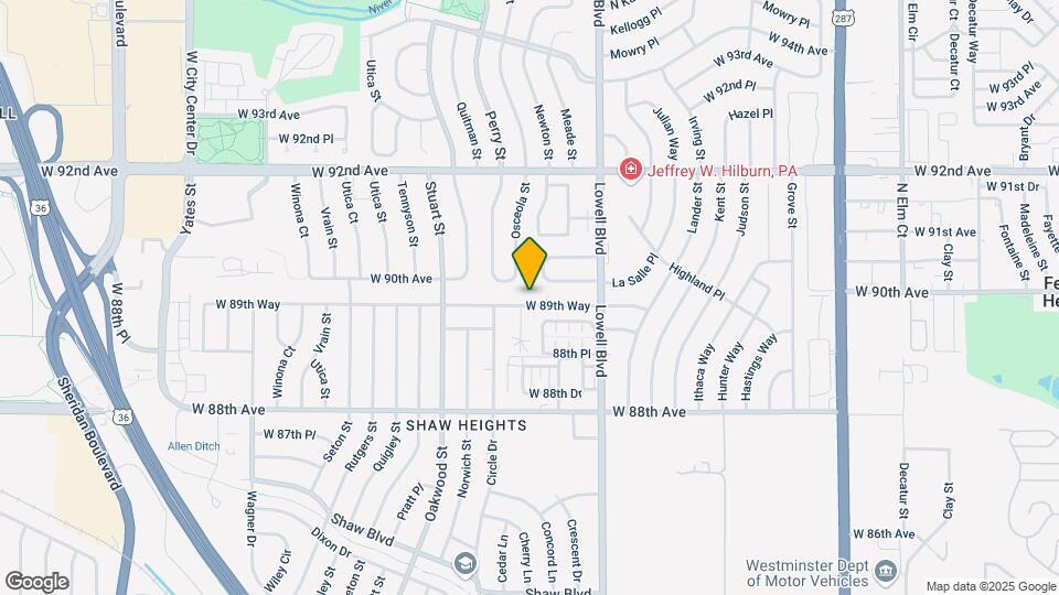 3833 W 89th Way Map and Location Details