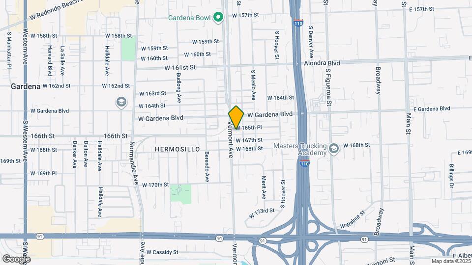 850 W 165th Pl Map and Location Details