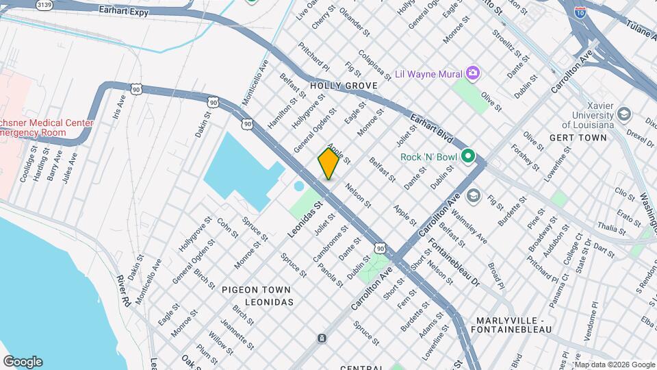 8613 S Claiborne Ave Map and Location Details