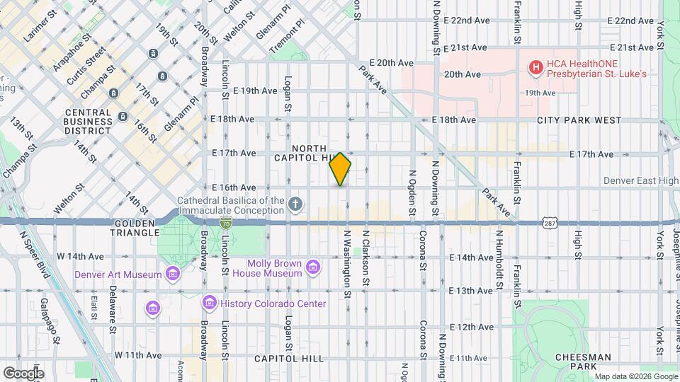 630 E 16th Ave Map and Location Details