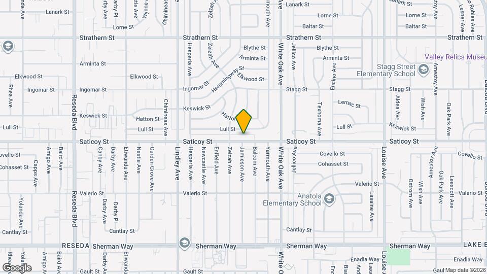 17825 Saticoy St Map and Location Details