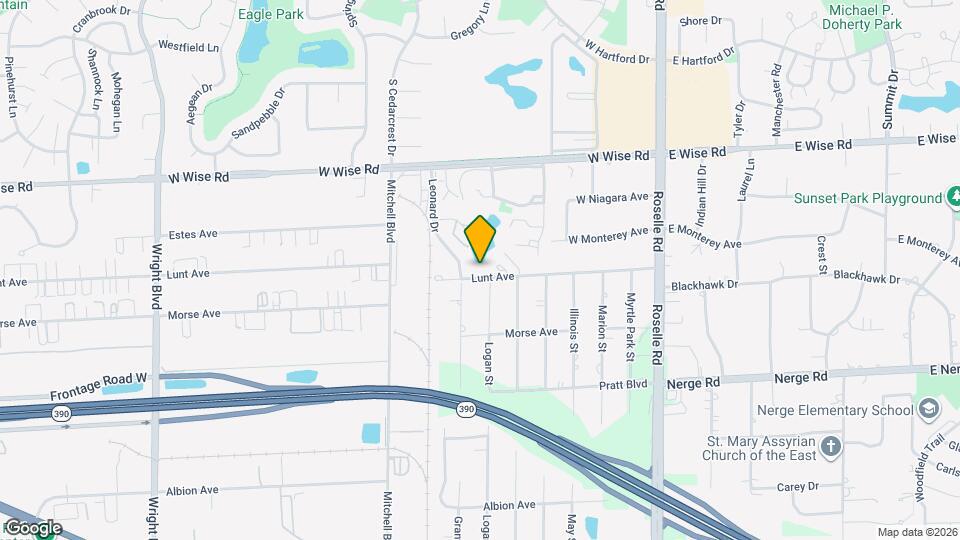 300 Lunt Ave Map and Location Details