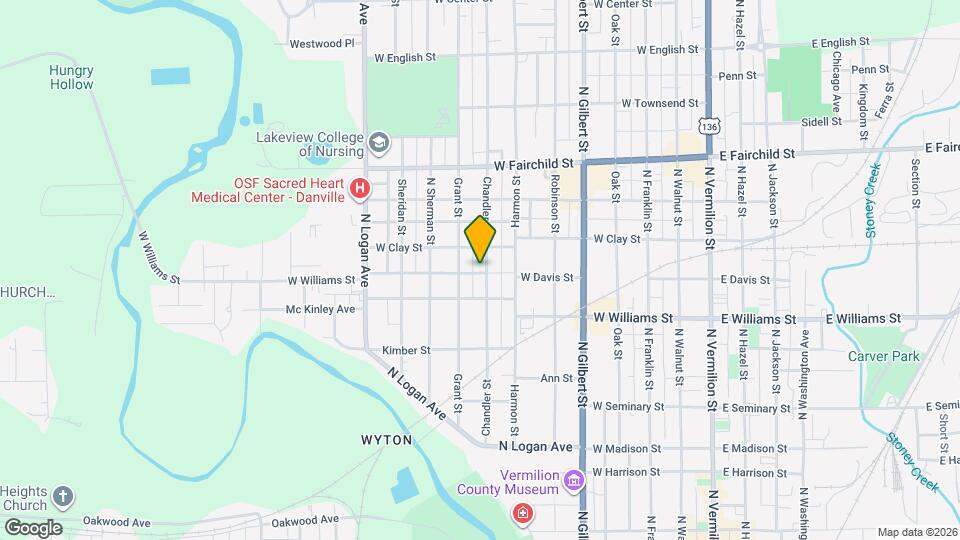 614 Chandler St Map and Location Details