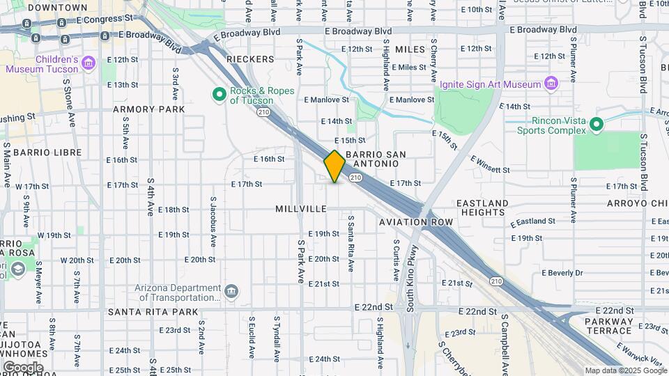 1030 E 17th St Map and Location Details
