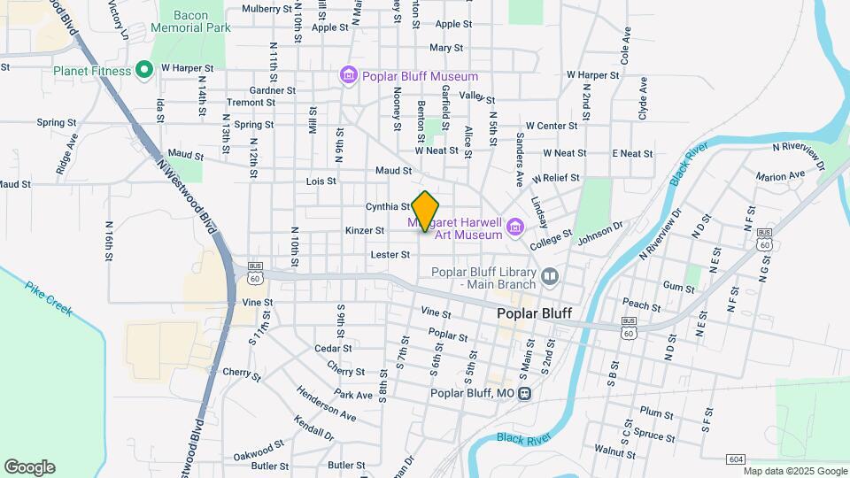 624 Kinzer St Map and Location Details
