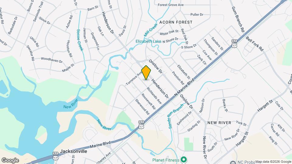 206 Richlands Ave Map and Location Details